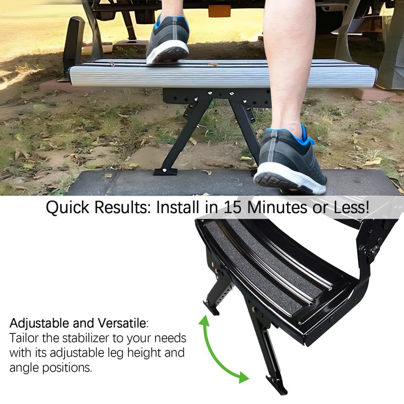Tesmirror RV Step Stabilizer for Camper Steps RV Step Support