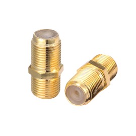 CK RF F Female to F Female Adapter Coaxial Cable Connector Copper Gold-Plating for Cable TV Satellite TV TV Antenna TV Modem Pack of 2