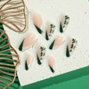 Kaichen French Press On Nails Almond, Green Four-Clover Press On