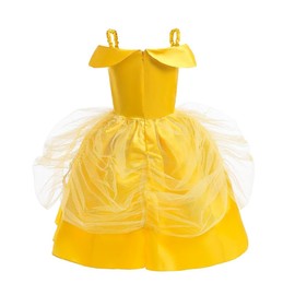 Lito Angels Princess Belle Yellow Dress Ball Gown Beauty and the Beast Costume Fancy Dress for Children Girls Size 4-5 Years 110, Styles A
