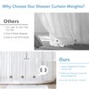 VANZAVANZU 5 Pairs Shower Curtain Weights, Silicone Wrapped Magnets, Heavy