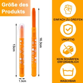 AUPERTO 24 Colours Wax Crayons Set Non-Toxic Washable Toddlers No Dirty Hands Wax Crayons Twistable Colouring Pencils No Mess Multicoloured Colouring Pencils Perfect for Creative Art Projects