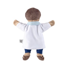 Doctor Hand Puppet Soft Toy for Kasperle Theatre Storytelling and First Role Play Toy for Girls and Boys