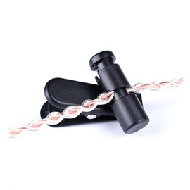 Gadpiparty 2pcs Rotatable Earphone Cable Clip Headphone Cord Holder for Clothing for Organizing Headset Wires Black Diy Design