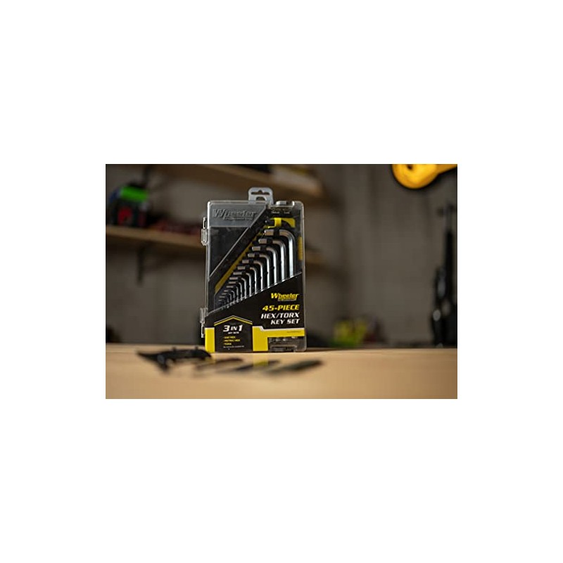 Wheeler Engineering 45-Piece SAE/Metric Hex and Torx Key Set with