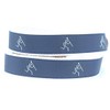 Country Club Prep Stick Man Leather Tab Belt in Navy
