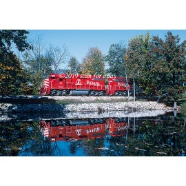 IRR Indiana Railroad GP38AC’s Greenwood, Indiana LARGE Postcard - MINT!