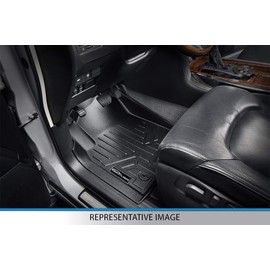 MAXLINER Custom Fit Floor Mats 3 Row Liner Set Black Compatible with 2016-2021 Dodge Durango with 2nd Row Bucket Seats