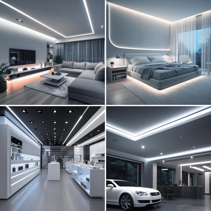BENLUN 48V COB LED Strip Light 65.6ft, 6000K Cool White
