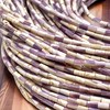 ABCGEMS North American Snowy-White Wampum Shell Beads with Lavender Tone