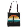 Paddleboarder Stand Up Paddleboard Outdoor Sports Retro SUP Tote Bag