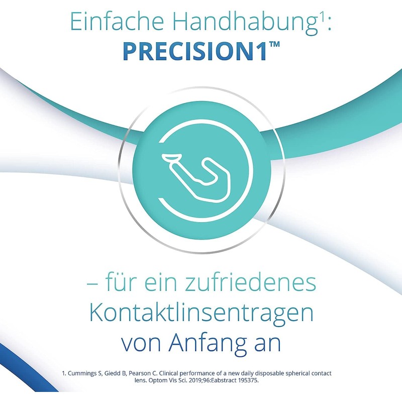 PRECISION1 Soft Day Lenses, Pack of 30, BC 8.3 mm,