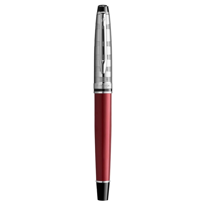 Waterman Expert Deluxe Rollerball Pen | Dark Red with Chiselled