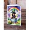 Caroline's Treasures DAC5600GCA7P Rottweiler St Patrick's Day Greeting Cards Pack