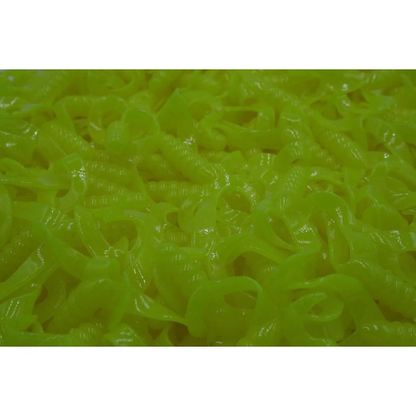 Killer Jigs 2" Yellow Twin Tail Twister Grubs Crappie Perch