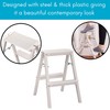 BIRDROCK HOME 2 Step Compact Steel Step Ladder - Sturdy