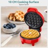 YASHE Mini Waffle Maker, 550W Waffle Iron, Ready Indicator Light,