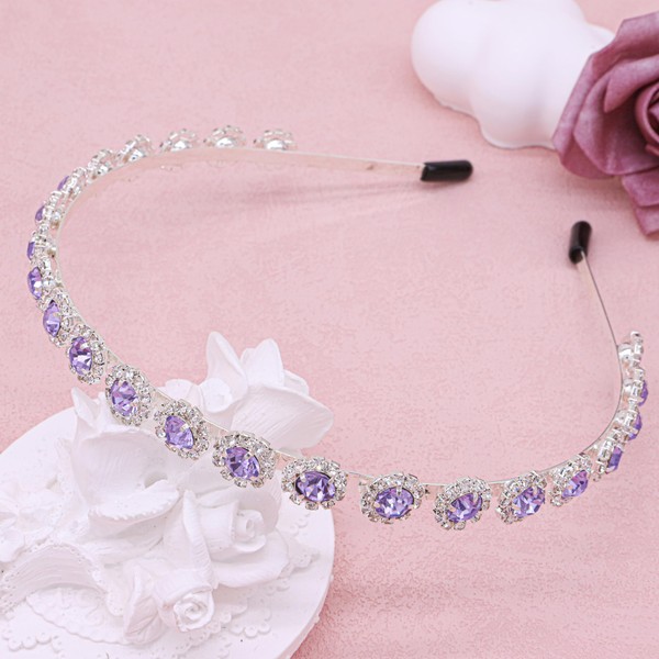 Ammei Headpiece Bridal Headpiece Wedding Headband with Crystal and Hair