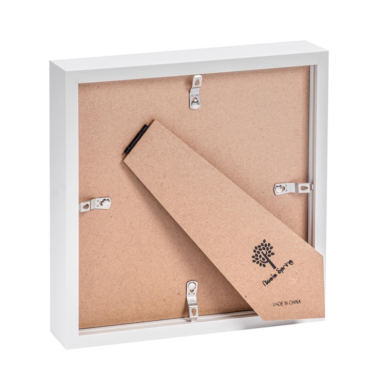 Nicola Spring 8" x 8" White 3D Box Photo Frame