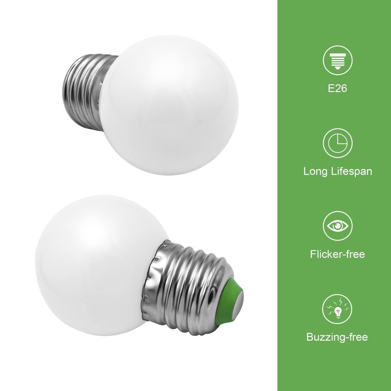 LFLAMPON G14 G45 LED Bulbs 30W Equivalent Globe Bulb 3W