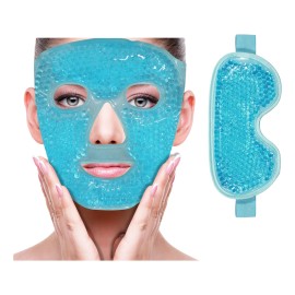 2pcs Máscaras De Fria Caliente Para Ojos Y Cara Reutilizable