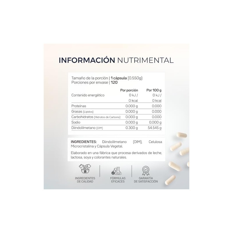 Primetech Nutrition DIM 300 120 Cápsulas 300 mg Diindolilmetano