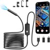 Endoscope Camera with Light,1920P HD Borescope with 8 Adjustable LED