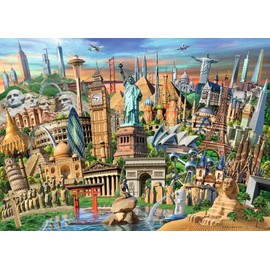Ravensburger Puzzle 12000332 - World Attractions - 1000 Pieces Puzzle for Adults and Children from 14 Years