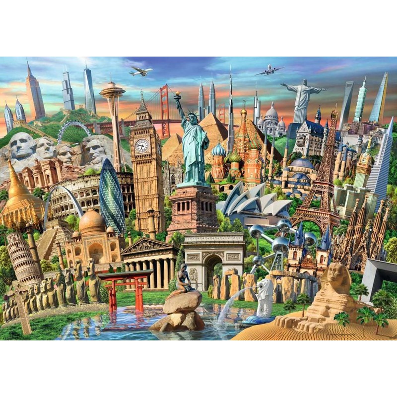 Ravensburger Puzzle 12000332 - World Attractions - 1000 Pieces Puzzle