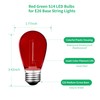 S14 Colored LED String Light Bulbs, 24-Pack 1W Plastic Shatterproof