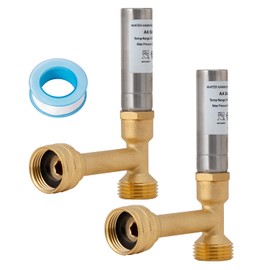 SUNGATOR 3/4" GHT Water Hammer Arrestor, 3/4 Inch Swivel Female x 3/4 Inch Male Washer Hammer Arrestor for Washing Machine, Stop Pipe Banging, A Sealing Tape Include(2-Pack)