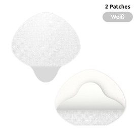 Toppe di protezione per le dita dei piedi (BIG TOE HOLE PREVENTER) da incollare, protezione + riparazione di fori sull'alluce. Per sneaker e scarpe con tessuto a rete. Allenatore ARMOUR. [bianco, 2
