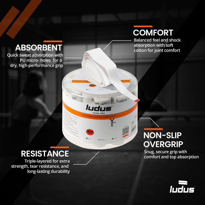 Ludus™ Overgrip Padel Extra Grip, nicht klebend, rutschfest und schweißabsorbierend,