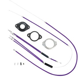 GATWOEST Pro-grade BMX Bike Gyro Brake Cables Front + Rear (Upper + Lower) with Spinner Rotor Full Kit Bmx Bicycle Brake Lines Set Cable Wire&Housing -Stable,Flexible and Long-lasting- Purple