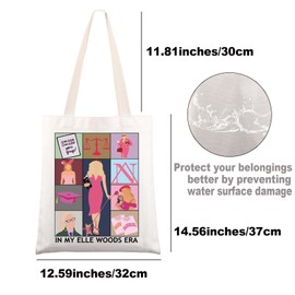 MYSOMY Elle Woods Tote Bag Elle Woods Gift Lawyer Blonde Gift What Like It's Hard Gifts Legally Misucal Shoulder Bag (ELLE UK)
