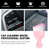 Ziciner Car Detailing Brush, Curved Soft Bristles Auto Removal Dust