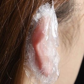 Duron Shop Hair Salon Earplugs Disposable Earmuffs Perm Solution Ear Protector Vinyl Earplugs Protective Hair Salon Earplugs Ear Covers / 두론샵 미용실 귀가리개 일회용 귀덮개 펌약귀보호 비닐 귀마개 보호용 미용실귀마개 귀가림 커버