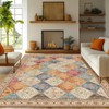 CAPALOCA 9x12 Area Rug Bohemian Rugs with Print Trellis Pattern