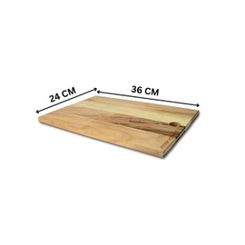Lakdi Baaz | Wooden Large Chopping Cutting Board Eco Friendly, Neem Wood Cutting Board for Kitchen (35 X 24 cm)