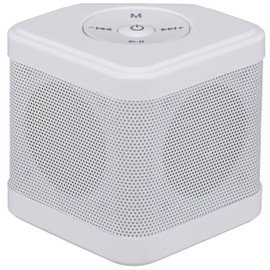 Ohm Electric AudioComm Bluetooth Wireless Speaker, Cubic Speaker, White, ASP-W110N-W 03-3177 OHM