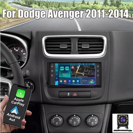 LPS-AUTOPARTS For Dodge Avenger 2011-2014 Android 13 Apple Carplay Car Stereo Radio GPS Navi