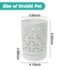 Exzzauk 1PC Orchid Pots with Holes, 4 Inch Ceramic Orchid