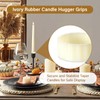 NIIIYTYB 10 Packs Rubber Taper Candle Grippers Candles Hugger Gaskets