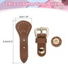 sourcing map 2pcs Leather Magnetic Snap Buckle Lock, Sew on