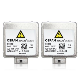 DAMA Automotive Lighting OEM D3S Original Xenarc Xenon HID Headlight Bulb 66340 42V 35W PK32d-5 4300K | Pack of 2