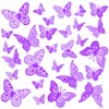 Butterfly Wall Decal,24 PCS Purpler Butterfly, Butterfly Party Decorations, Room