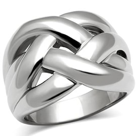YourJewelleryBox NO STONE CHUNKY DESIGNER RING STAINLESS STEEL 316L NEVER TARNISH TK396 S