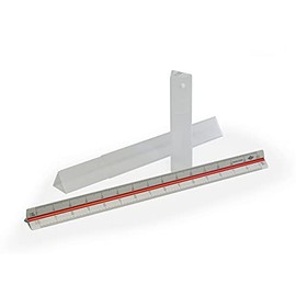 WEDO 5255101 Aluminium Triangular Scale 30 cm 1:10 and 1:100, 1:20 and 1:200, 1:25 and 250, 1:50 and 1:500, 1:75 and 1:750, 1:125 and 1:1250