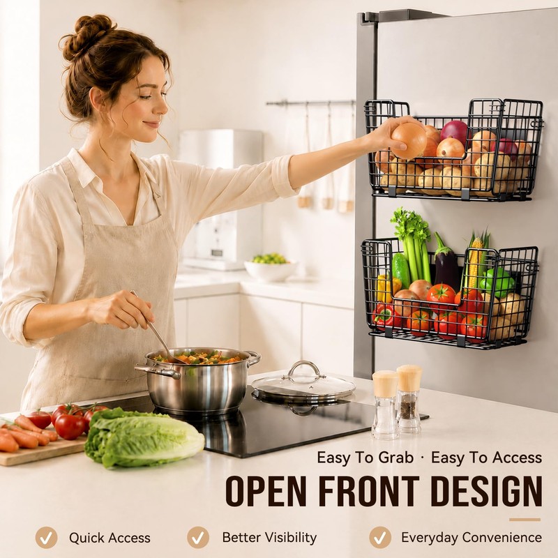 GGIU Magnetic Shelf for Fridge - 3 Pack Fruit &