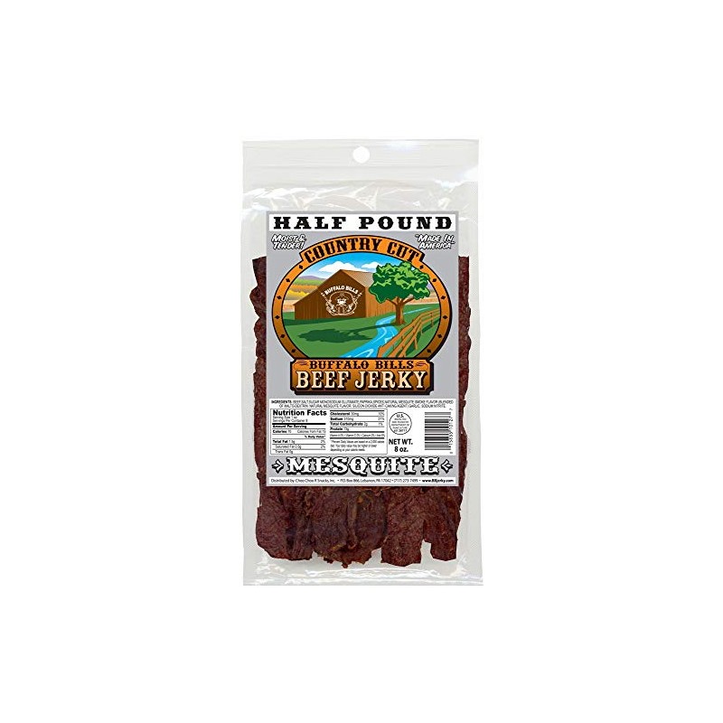 Buffalo Bills 8oz Mesquite Country Cut Beef Jerky Pack (moist